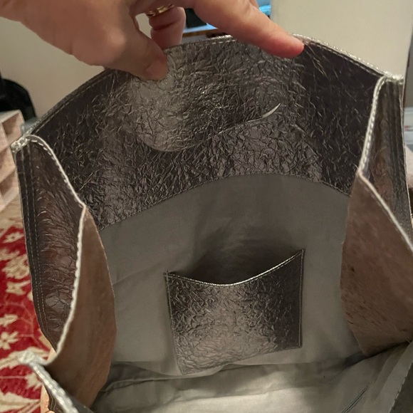 Daniella Lehavi Metallic Crinkle Handbag - Picture 5 of 9